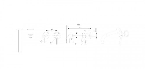 Смеситель для раковины Bravat P8461217BW-ENG Черный латунь встраиваемый
