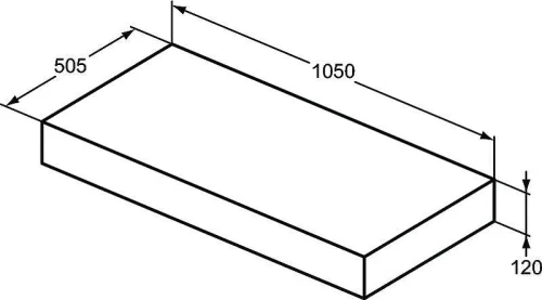 Столешница под раковину Ideal Standard Adapto 105 U8408FW цвет Темное дерево