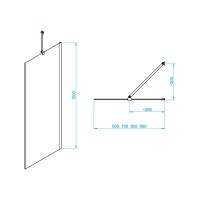 Шторка на ванну RGW Screens SC-150B 80х150 351115008-14 профиль Черный стекло прозрачное