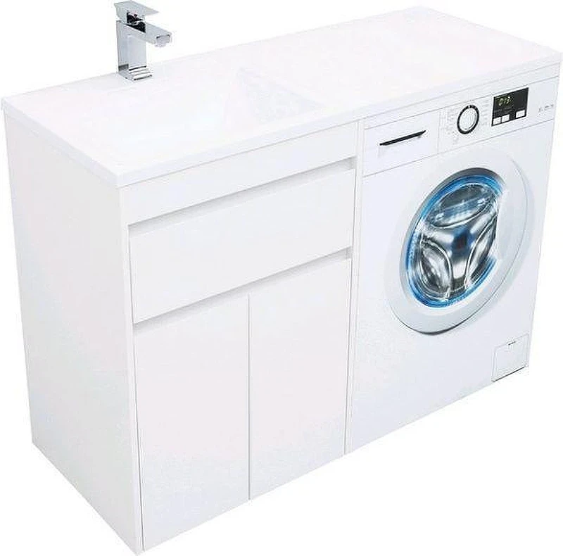 Тумба с раковиной Aquanet Токио 120 L 239211 цвет Белый