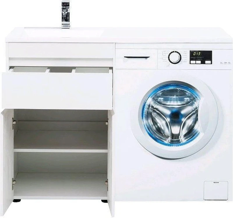 Тумба с раковиной Aquanet Токио 120 L 239211 цвет Белый