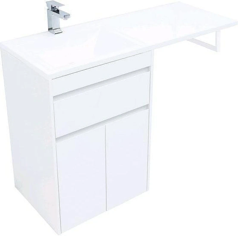 Тумба с раковиной Aquanet Токио 120 L 239211 цвет Белый