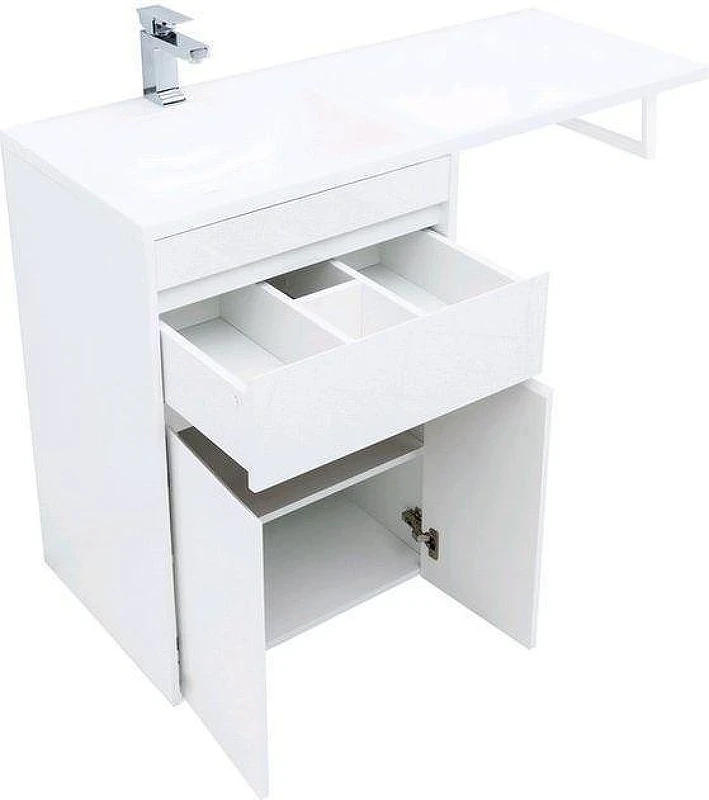 Тумба с раковиной Aquanet Токио 120 L 239211 цвет Белый