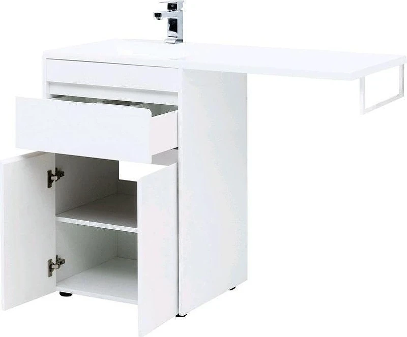 Тумба с раковиной Aquanet Токио 120 L 239211 цвет Белый