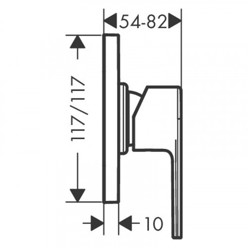 Смеситель для душа Hansgrohe Vernis Shape 71658670S цвет Черный матовый