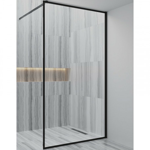 Душевая перегородка Paini 100 PAINI-WalkIN100F профиль Черный матовый стекло прозрачное