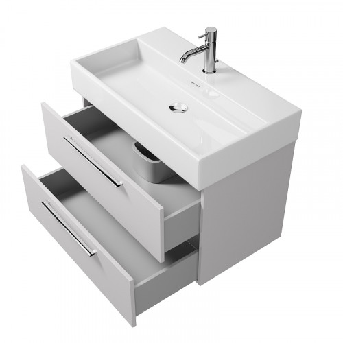 Тумба под раковину Creto Tivoli 80 8-1377W подвесная Белая МДФ / ЛДСП