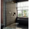 Душевая перегородка Maybah Glass MGD-678-5ш 1090x1950 в широком профиле Хром матовый стекло бронзовое