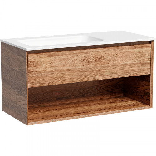 Тумба под раковину Sancos Marmi 1.0 100 L MR1.0100LECH подвесная Дуб чарльстон МДФ / ЛДСП