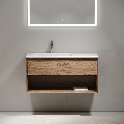 Тумба под раковину Sancos Marmi 1.0 100 L MR1.0100LECH подвесная Дуб чарльстон МДФ / ЛДСП