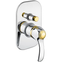 Смеситель для душа Webert Aurora AU860101017 Хром Золото встраиваемый