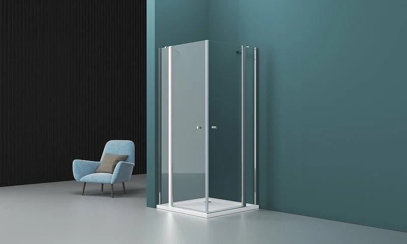 Душевой уголок BelBagno Etna 80х100 ETNA-AH-22-80/100-C-Cr профиль Хром стекло прозрачное
