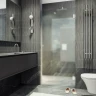 Душевая дверь Maybah Glass MGD-527-4 905x1950 на петлях Хром глянцевый стекло сатиновое