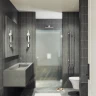 Душевая дверь Maybah Glass MGD-527-4 905x1950 на петлях Хром глянцевый стекло сатиновое