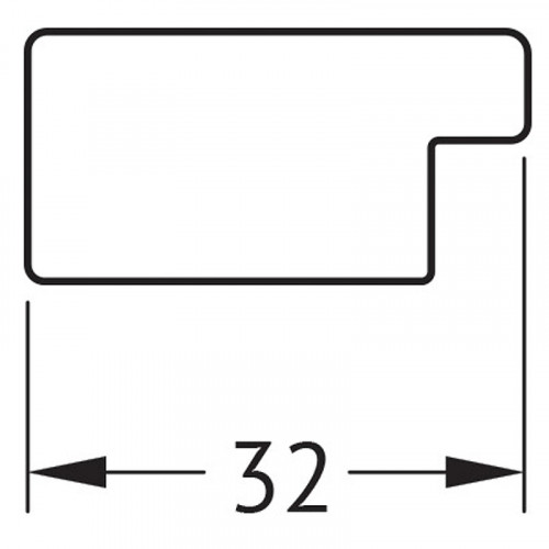 Зеркало Evoform Definite 129х69 BY 7489 в багетной раме - Черные дюны 32 мм стекло