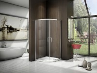 Душевой уголок Good Door Latte R-80-C-WE 80x80 профиль Белый стекло прозрачное