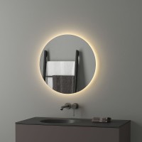 Зеркало Evoform Ledshine d60 BY 2553 с подсветкой 15 W - без выключателя - теплый белый свет стекло
