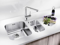 Кухонная мойка Blanco Supra 340-U 518199 Нержавеющая сталь полированная нержавеющая сталь встраиваемый