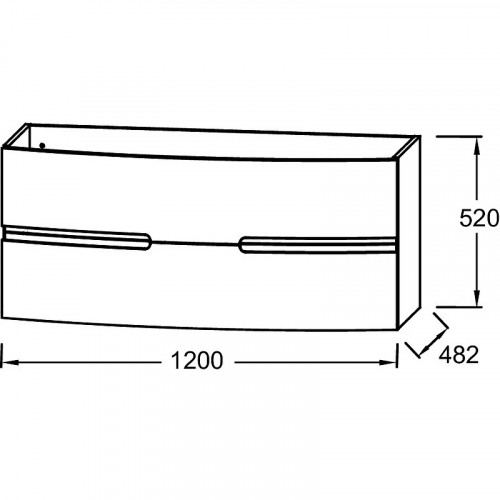 Тумба под раковину Jacob Delafon Nona 120 EB1890RU-442 подвесная Серый антрацит МДФ / ЛДСП