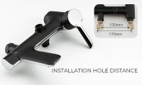 Душевая система Gappo G03-6 G2403-6 Черная матовая Хром латунь на стену