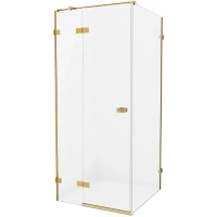 Душевой уголок New Trendy Avexa Gold 110х110 L EXK-1873 профиль Брашированное золото стекло прозрачное