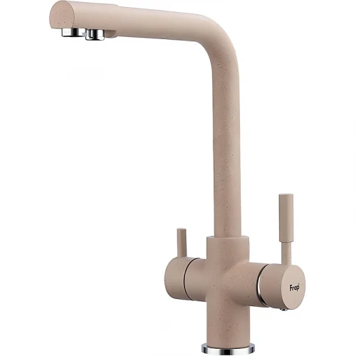 Смеситель для кухни Frap H52 F4352-23 Бежевый латунь на столешницу