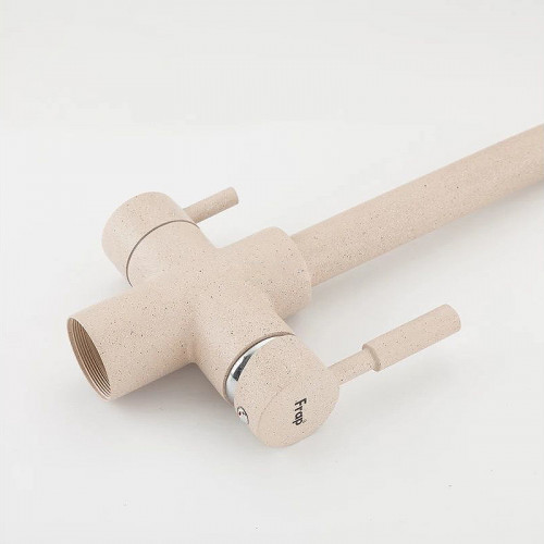 Смеситель для кухни Frap H52 F4352-23 Бежевый латунь на столешницу