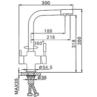 Смеситель для кухни Frap H52 F4352-23 Бежевый латунь на столешницу