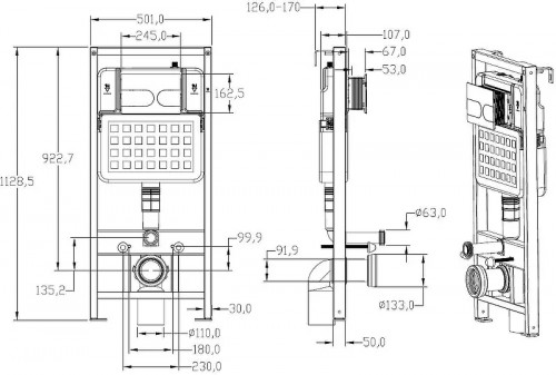Инсталляция Allen Brau Evo 9.1EV00.20 без клавиши смыва