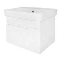 Тумба с раковиной Loranto Mari 60 CS00105327 подвесная цвет Белый глянцевый