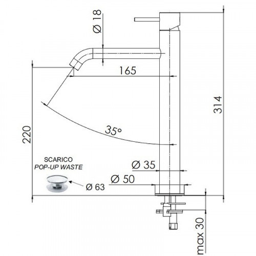 Смеситель для раковины Remer X-Style X10LXLDO Золото глянцевое латунь