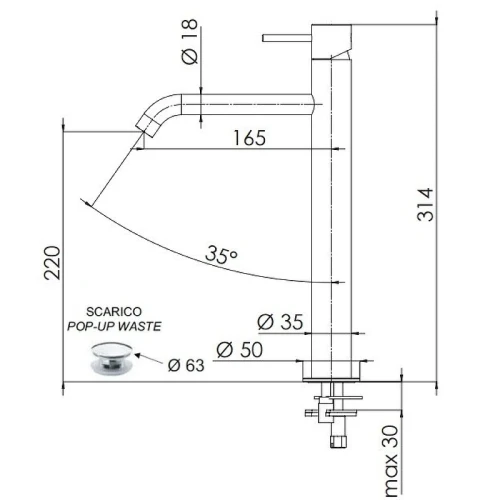 Смеситель для раковины Remer X-Style X10LXLDO Золото глянцевое латунь