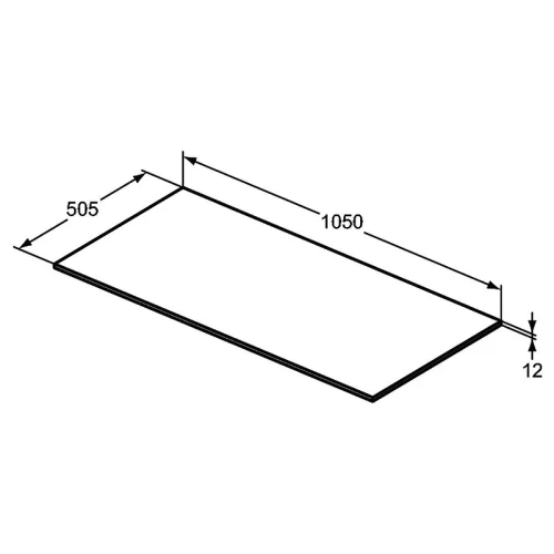 Столешница под раковину Ideal Standard Adapto 105 U8416FX цвет Серый камень