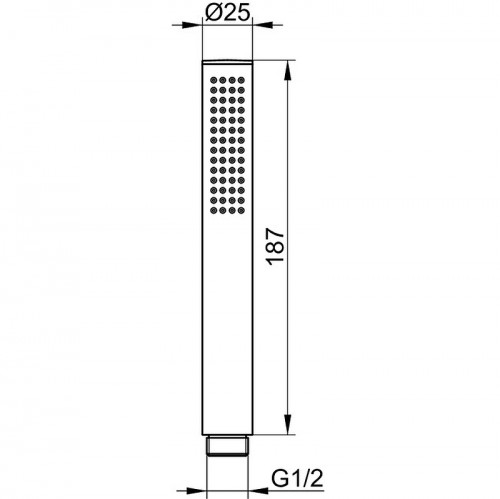 Ручной душ Keuco Universal 56080 130100 Хром черный шлифованный
