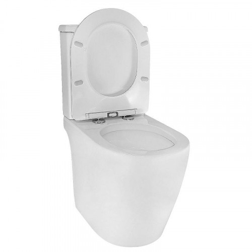 Унитаз компакт Azario Leo Торнадо Flushing AZ-1253CT цвет Белый с бачком и сиденьем Микролифт