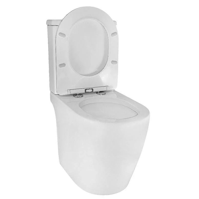 Унитаз компакт Azario Leo Торнадо Flushing AZ-1253CT цвет Белый с бачком и сиденьем Микролифт