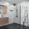 Душевая перегородка Niagara Eco 80 NG-551-80BLACK профиль цвет Черный матовый стекло прозрачное