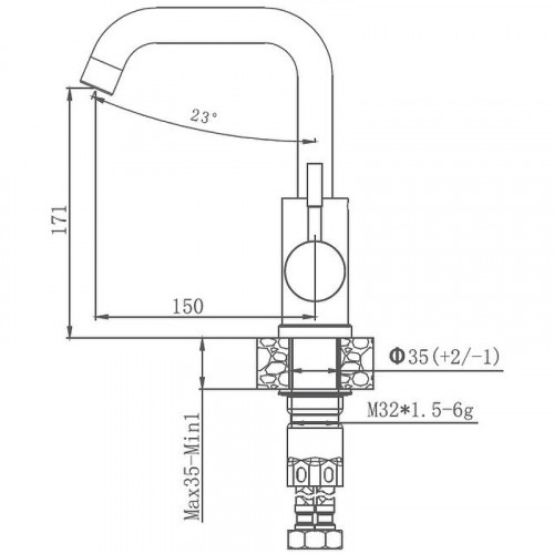 Смеситель для кухни Haiba HB72304-4 Нержавеющая сталь