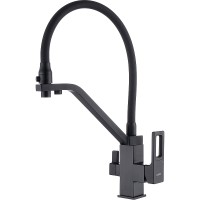 Смеситель для кухни Gappo G17-6 G4317-6 Черный матовый латунь
