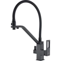 Смеситель для кухни Gappo G17-6 G4317-6 Черный матовый латунь