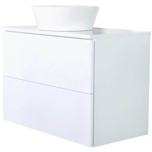 Тумба с раковиной Orange Otto 75 Ot-75TuMDF+B08-360W подвесная Белый глянец МДФ / ЛДСП