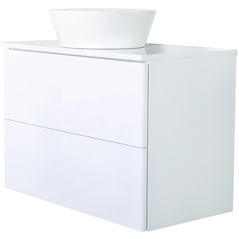 Тумба с раковиной Orange Otto 75 Ot-75TuMDF+B08-360W подвесная Белый глянец МДФ / ЛДСП