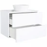 Тумба с раковиной Orange Otto 75 Ot-75TuMDF+B08-360W подвесная Белый глянец МДФ / ЛДСП