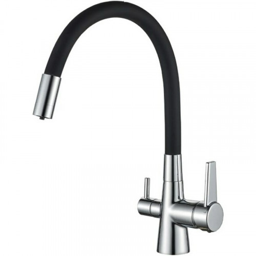 Смеситель для кухни Haiba HB76858-7 Хром Черный латунь