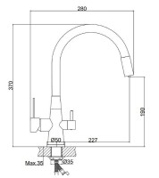 Смеситель для кухни Haiba HB76858-7 Хром Черный латунь