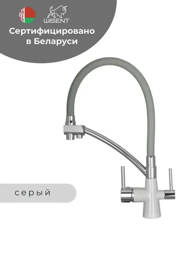 Смеситель для кухни Wisent W4855-19-9 цвет Серый