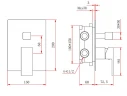 Душевая система Berges Nardis 3S Black 071006 Черная матовая латунь встраиваемый