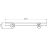 Стеклянная полка Frap F19 F1907-1 Хром