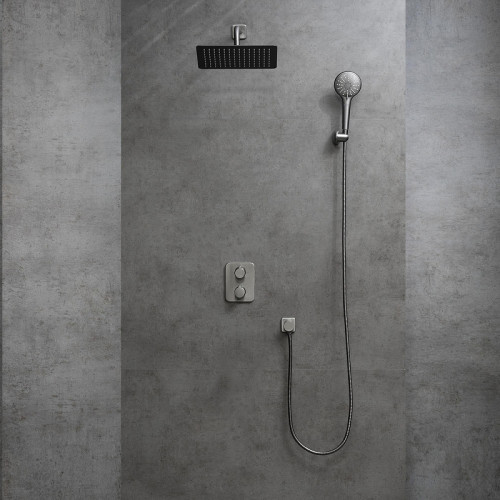 Душевая система Lemark Bronx LM3749GM c термостатом цвет Графит
