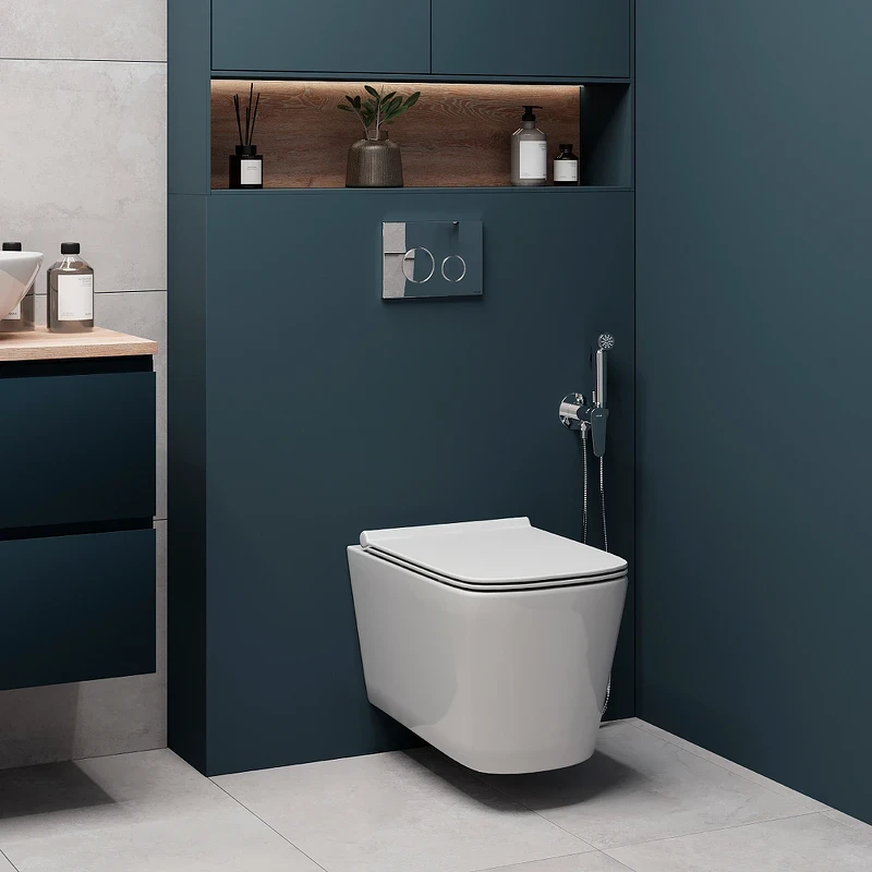 Унитаз подвесной Cersanit Crea Vortex DPL EO Slim 68916 цвет Белый с сиденьем Микролифт